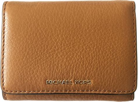 Michael Kors Womens Liane Pebbled Wallet Bifold Wallet Brown